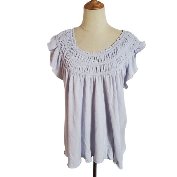 Free People Lilac Purple Flounce Top - Picture 1 of 6
